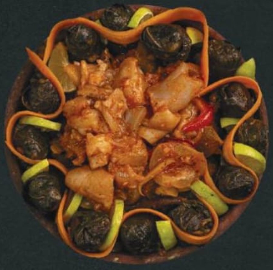 Grape Leaves with Trotters Tagine & Soup