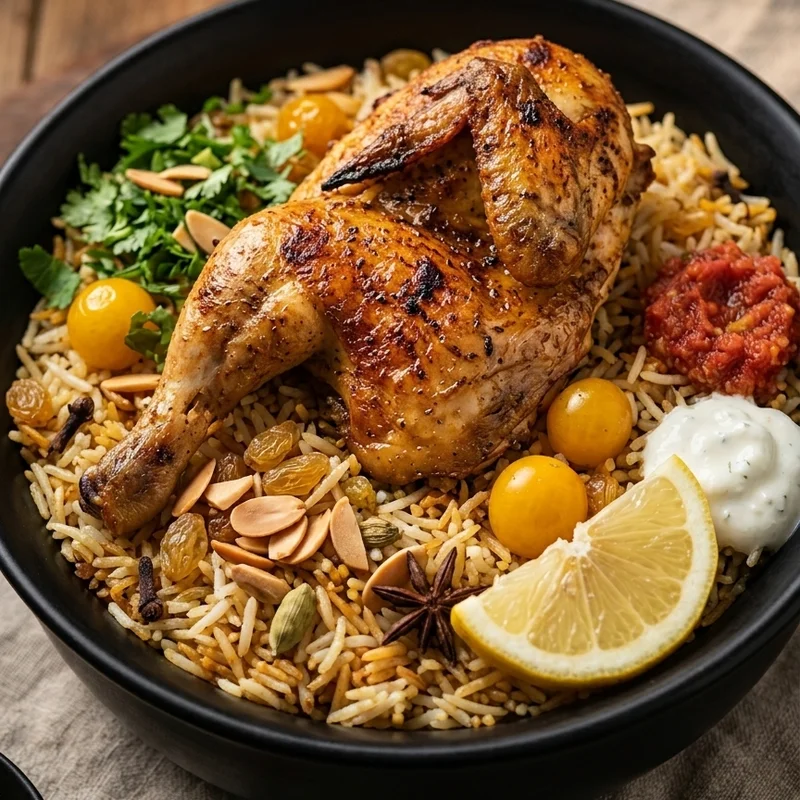 Shawaya Chicken on Bashawar or Bukhari Rice