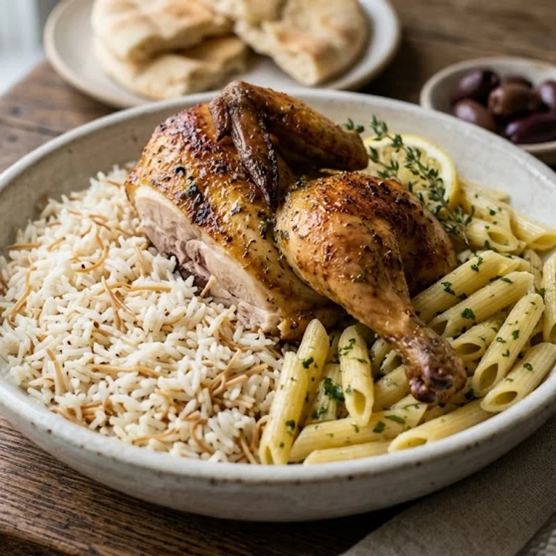 Shawaya Chicken on Rice & Pasta
